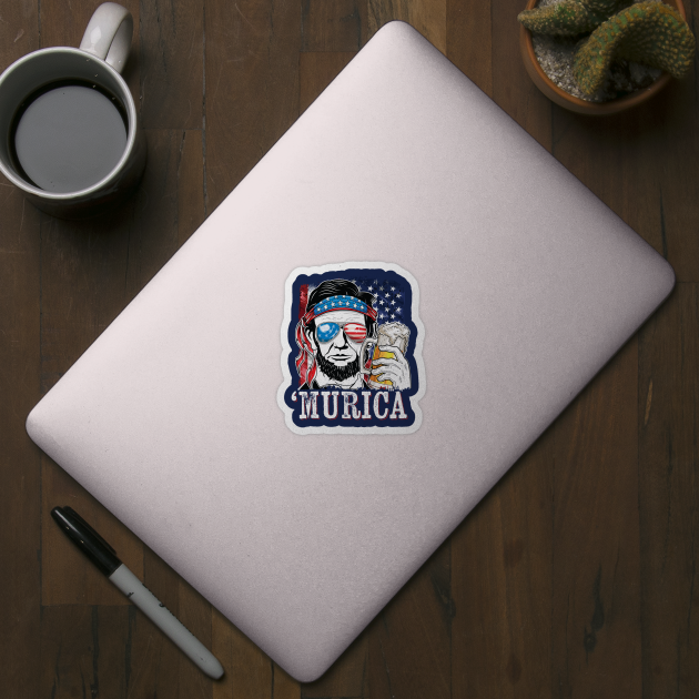 Abraham Lincoln American Flag Murica by Pennelli Studio